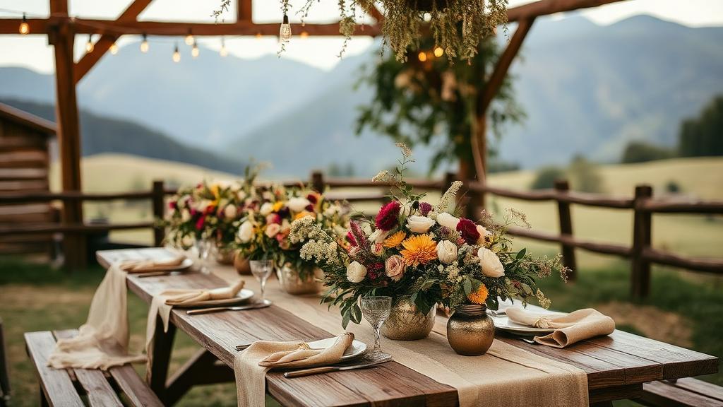 Inspiration décoration : mariage champêtre chic en Haute-Savoie